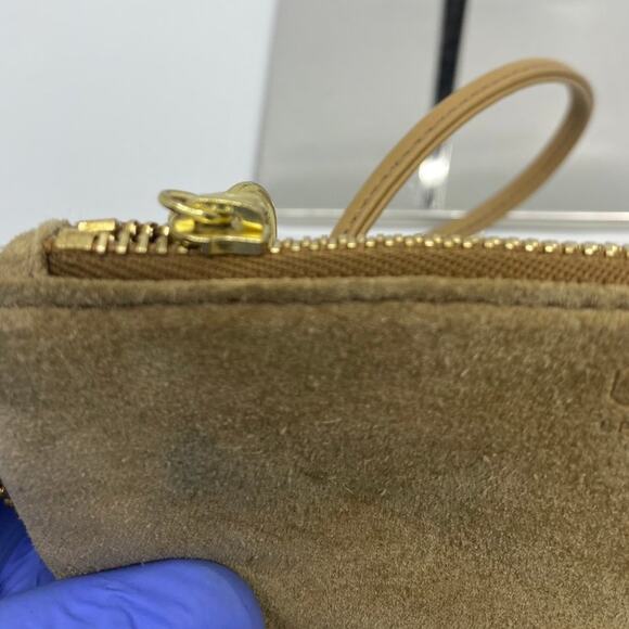 COACH Tan Velvet Fabric Wristlet - Picture 3 of 5